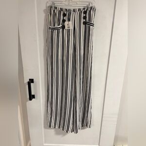 Striped Black and White Maxi Skirt